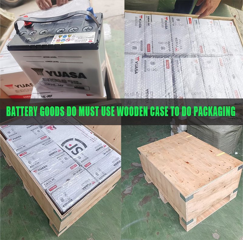 auto battery wooden case packaging