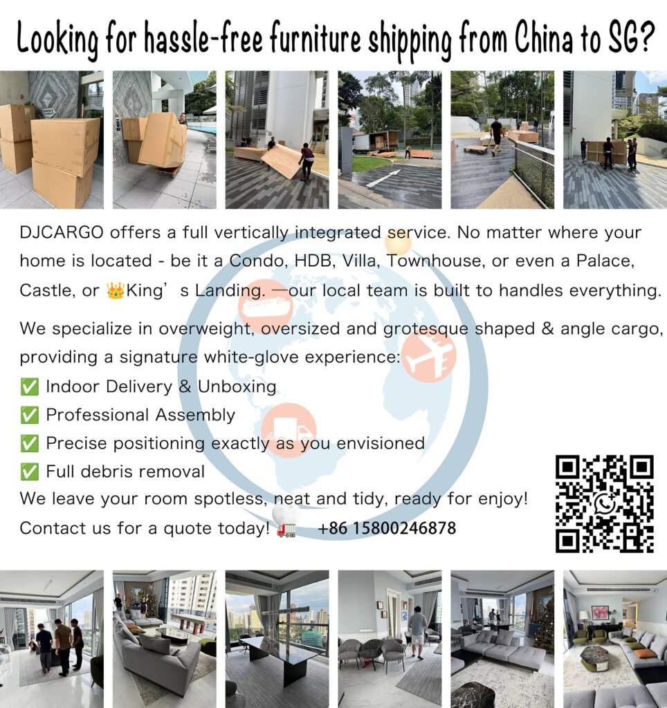 furniture sea shipping to Singapore from China