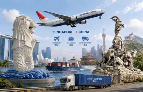 Singapore to China shuttle way logistics service